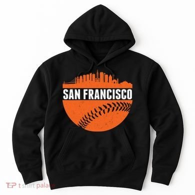 Classic San Francisco Skyline Baseball Hoodie