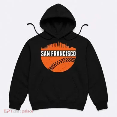 Classic San Francisco Skyline Baseball Hoodie