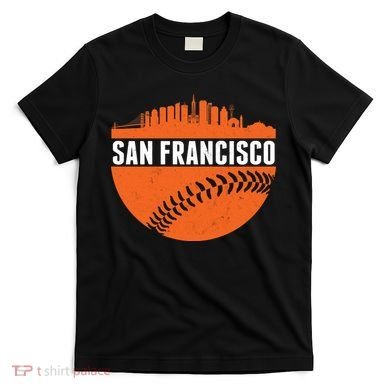 Classic San Francisco Skyline Baseball T-Shirt