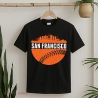 Classic San Francisco Skyline Baseball T-Shirt thumb 2