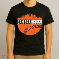 Classic San Francisco Skyline Baseball T-Shirt thumb 3