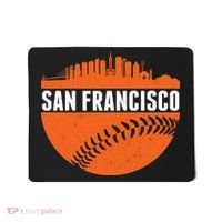 Classic San Francisco Skyline Baseball Mousepad thumb 0