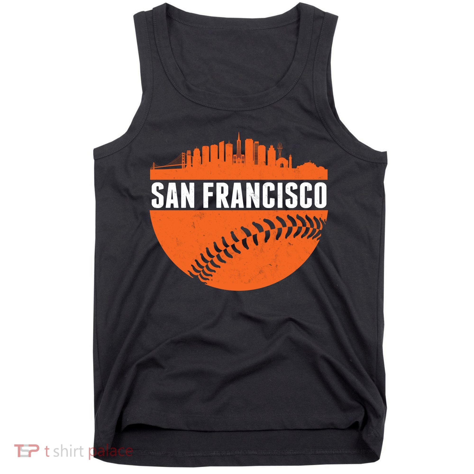 Classic San Francisco Skyline Baseball Tank Top
