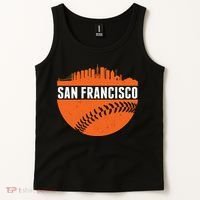 Classic San Francisco Skyline Baseball Tank Top thumb 2