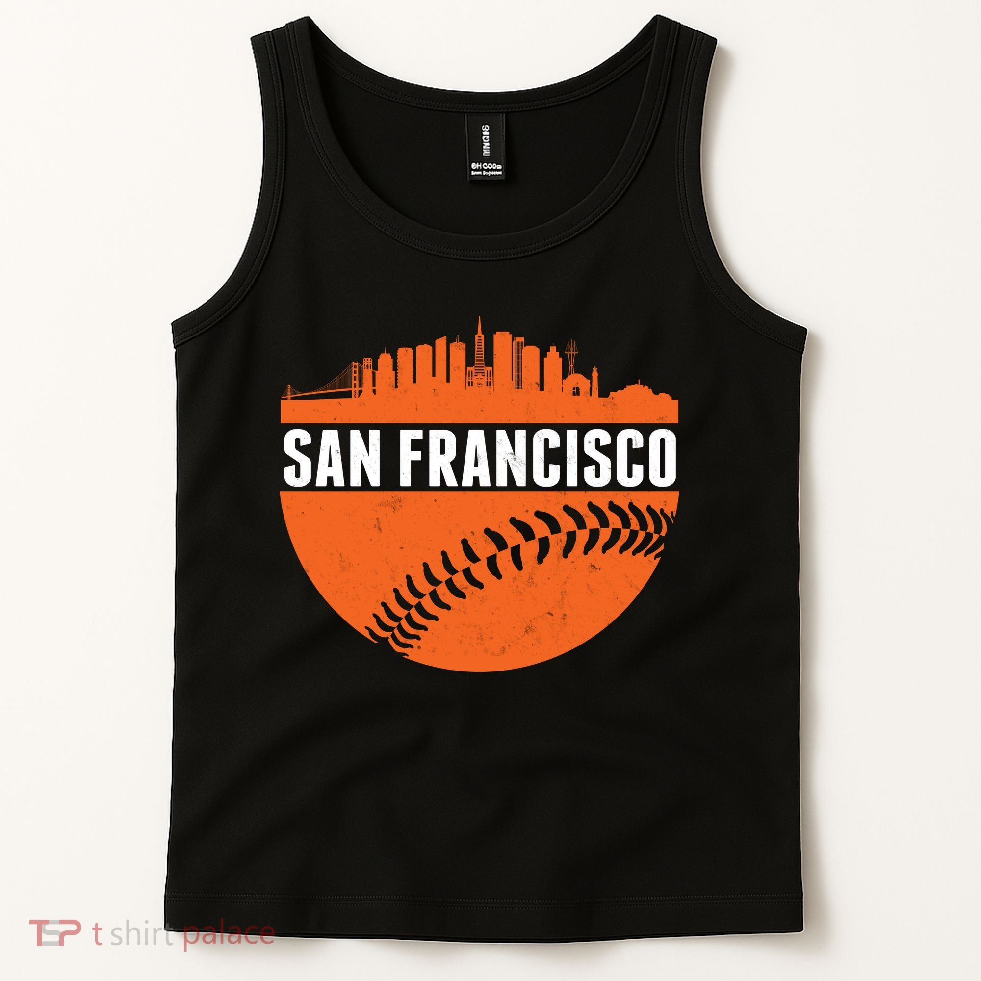Classic San Francisco Skyline Baseball Tank Top