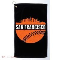 Classic San Francisco Skyline Baseball Golf Towel thumb 0
