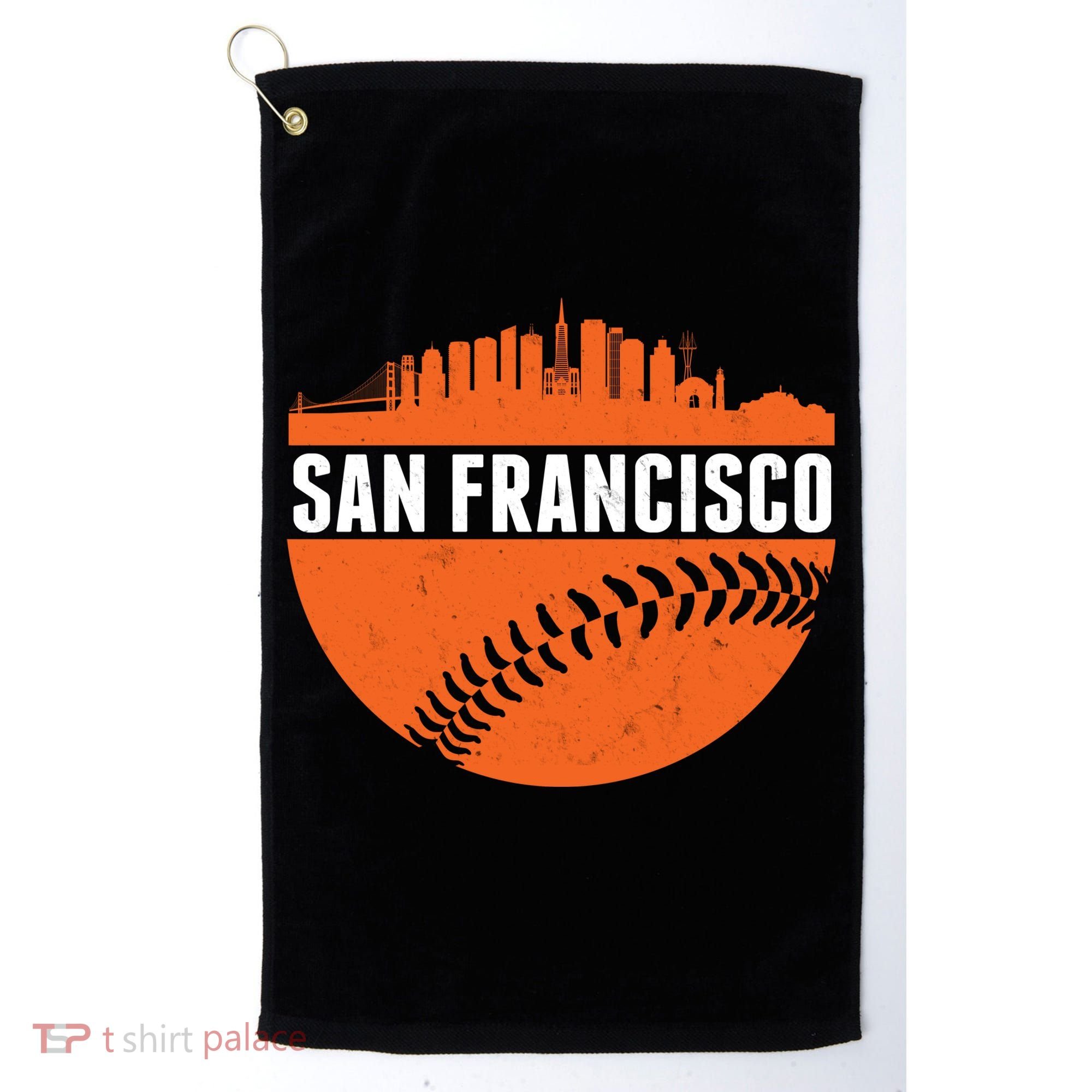 Classic San Francisco Skyline Baseball Golf Towel