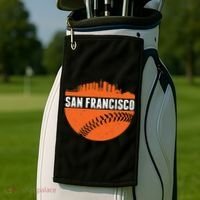 Classic San Francisco Skyline Baseball Golf Towel thumb 2