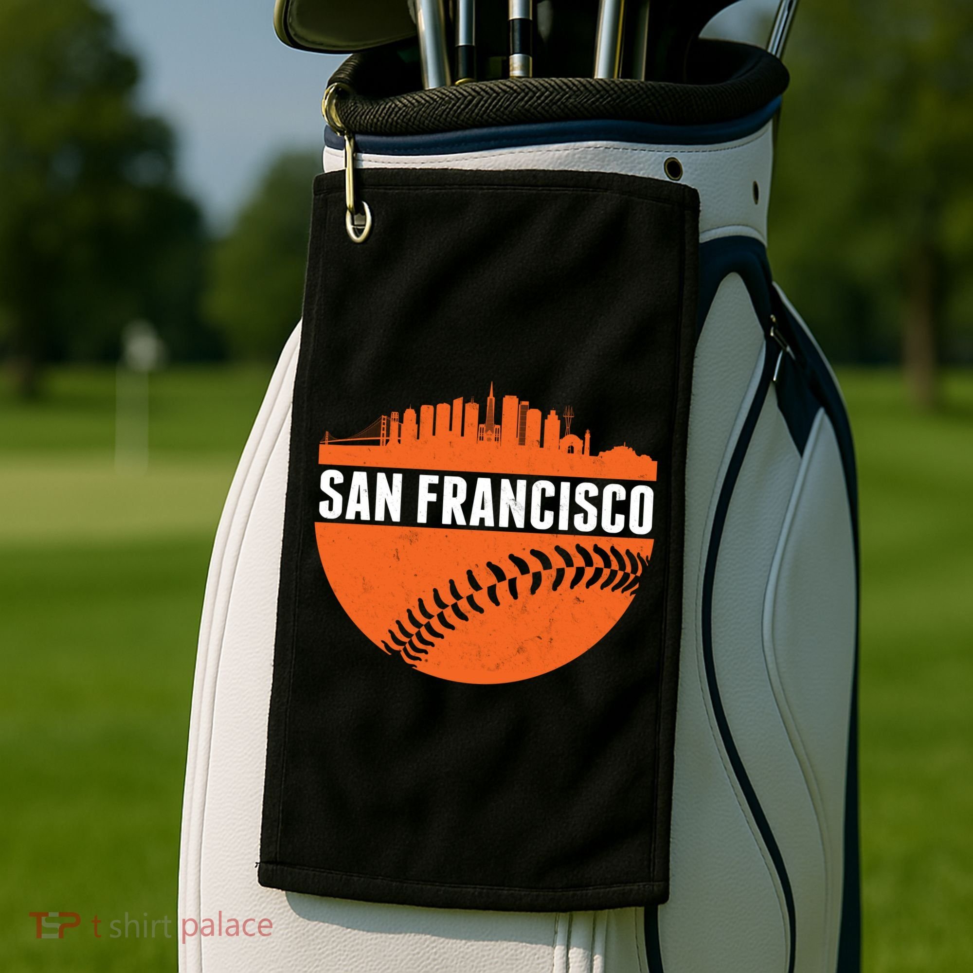 Classic San Francisco Skyline Baseball Golf Towel