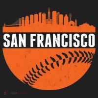 Classic San Francisco Skyline Baseball Golf Towel thumb 3
