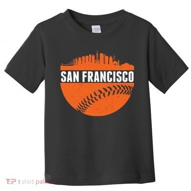 Classic San Francisco Skyline Baseball Toddler T-Shirt