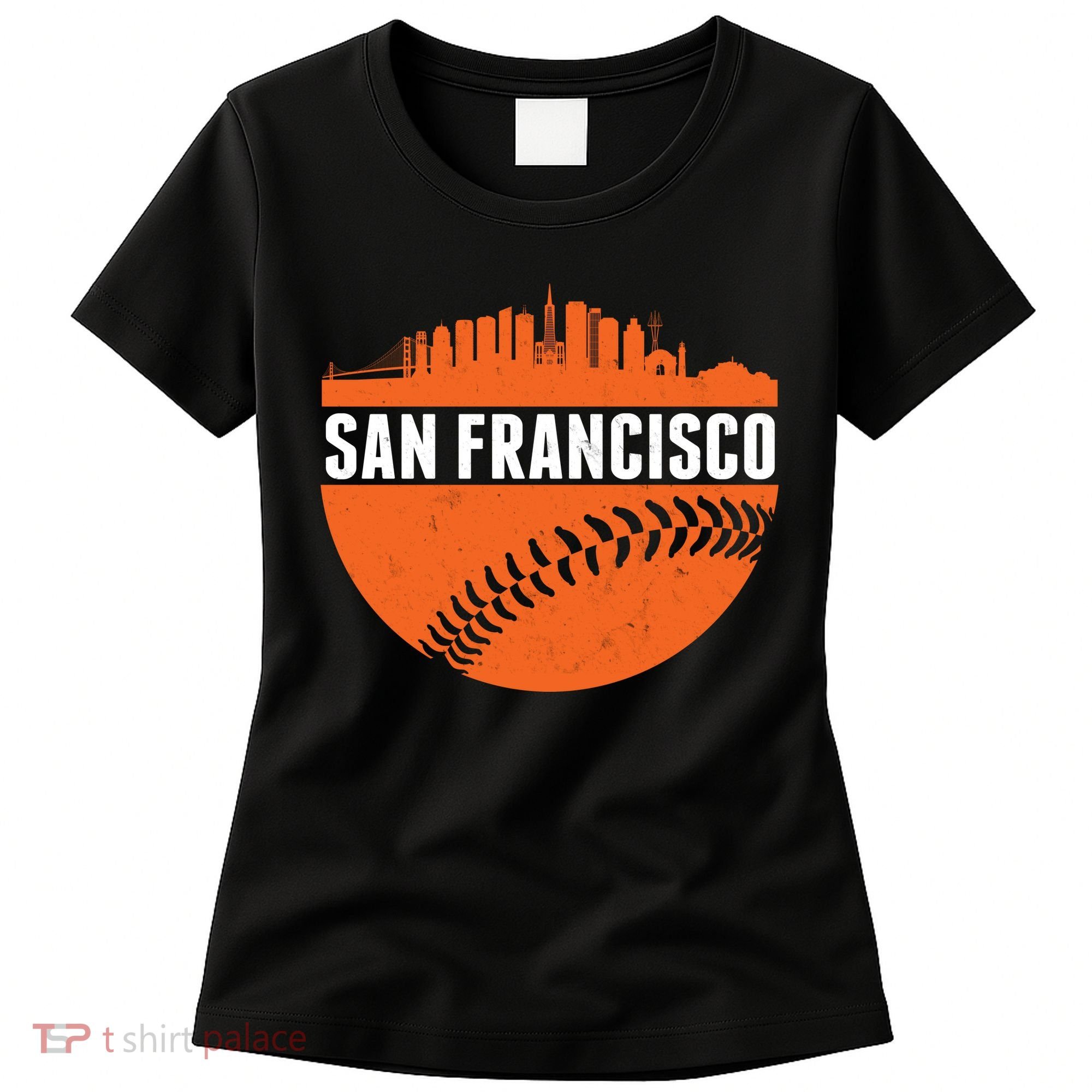Classic San Francisco Skyline Baseball Women's T-Shirt