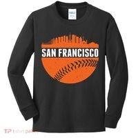 Classic San Francisco Skyline Baseball Kids Long Sleeve Shirt thumb 0