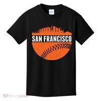 Classic San Francisco Skyline Baseball Kids T-Shirt thumb 0