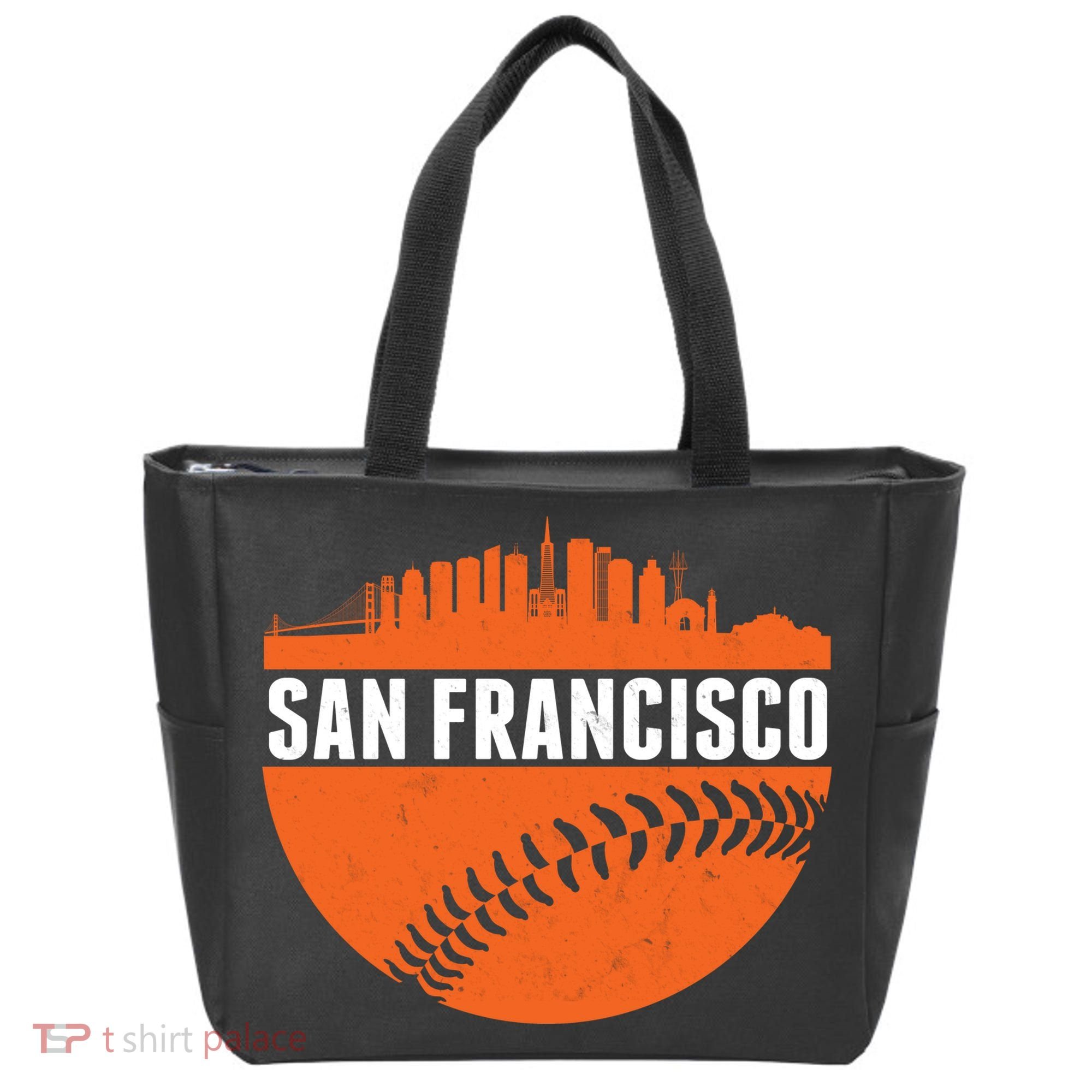 Classic San Francisco Skyline Baseball Tote Bag