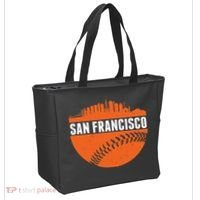 Classic San Francisco Skyline Baseball Tote Bag thumb 2