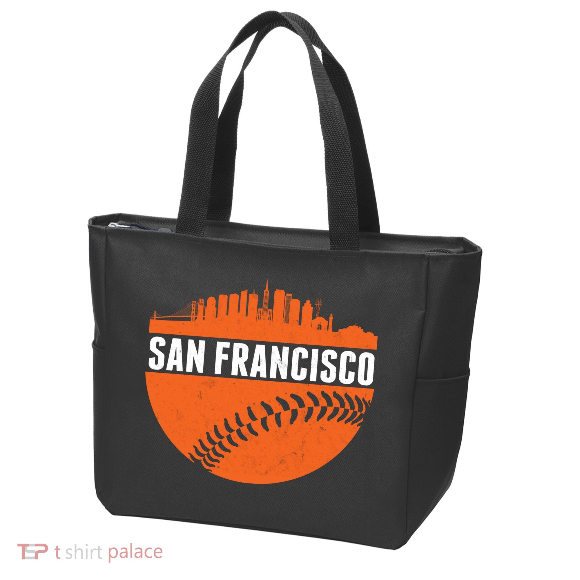 Classic San Francisco Skyline Baseball Tote Bag
