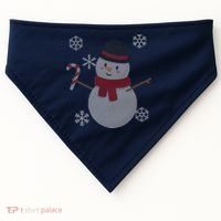Classic Snowman Ugly Christmas USA-Made Doggie Bandana thumb 0