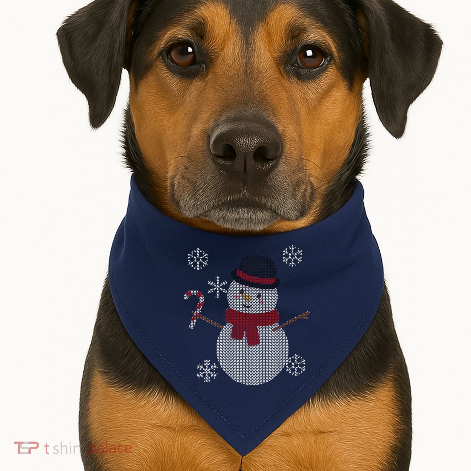 Classic Snowman Ugly Christmas USA-Made Doggie Bandana