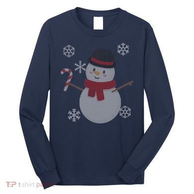 Classic Snowman Ugly Christmas Long Sleeve Shirt