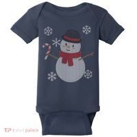 Classic Snowman Ugly Christmas Baby Bodysuit thumb 0