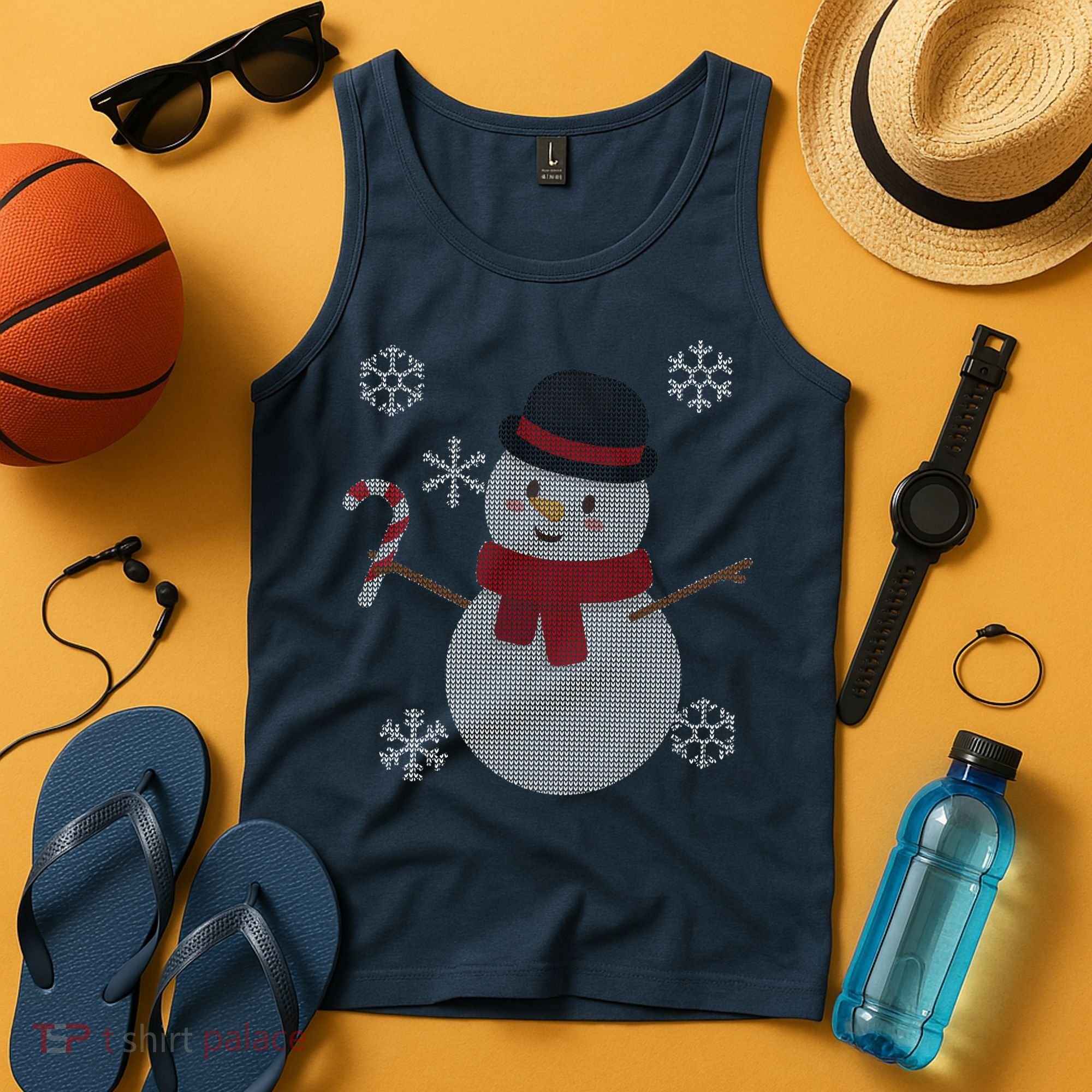Classic Snowman Ugly Christmas Tank Top