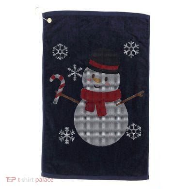Classic Snowman Ugly Christmas Golf Towel