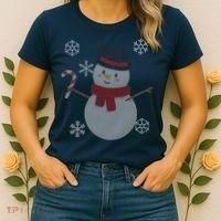 Classic Snowman Ugly Christmas Women's T-Shirt thumb 2