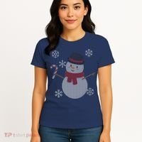Classic Snowman Ugly Christmas Women's T-Shirt thumb 4