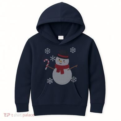 Classic Snowman Ugly Christmas Kids Hoodie