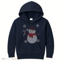 Classic Snowman Ugly Christmas Kids Hoodie thumb 0