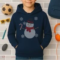 Classic Snowman Ugly Christmas Kids Hoodie thumb 2