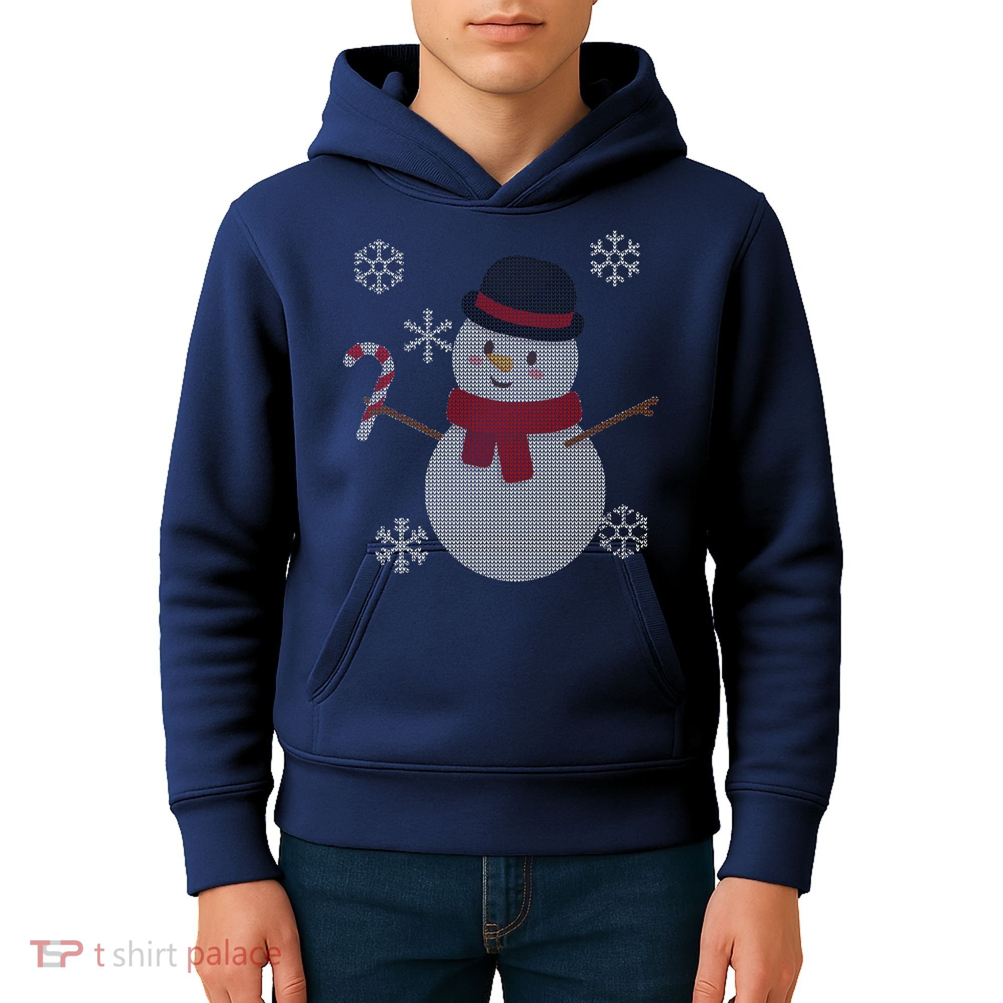 Classic Snowman Ugly Christmas Kids Hoodie