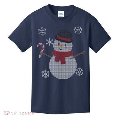 Classic Snowman Ugly Christmas Kids T-Shirt