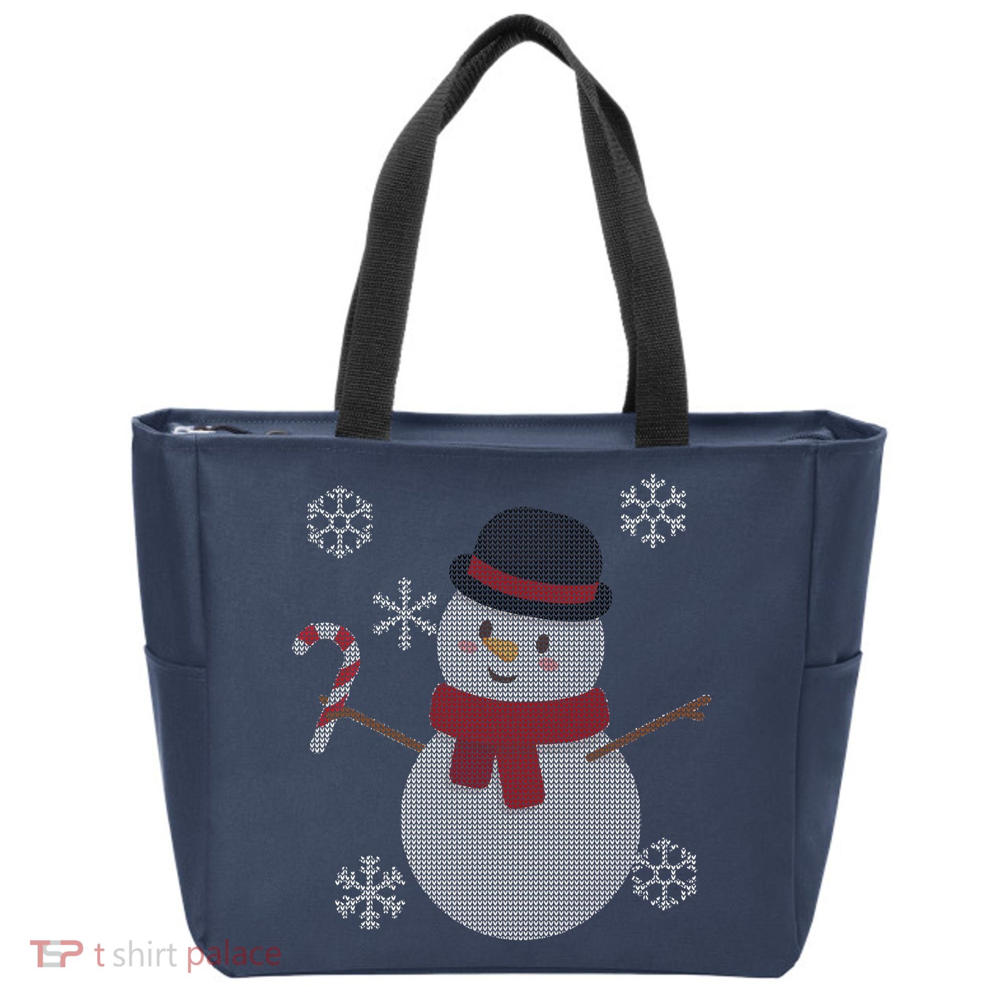 Classic Snowman Ugly Christmas Tote Bag