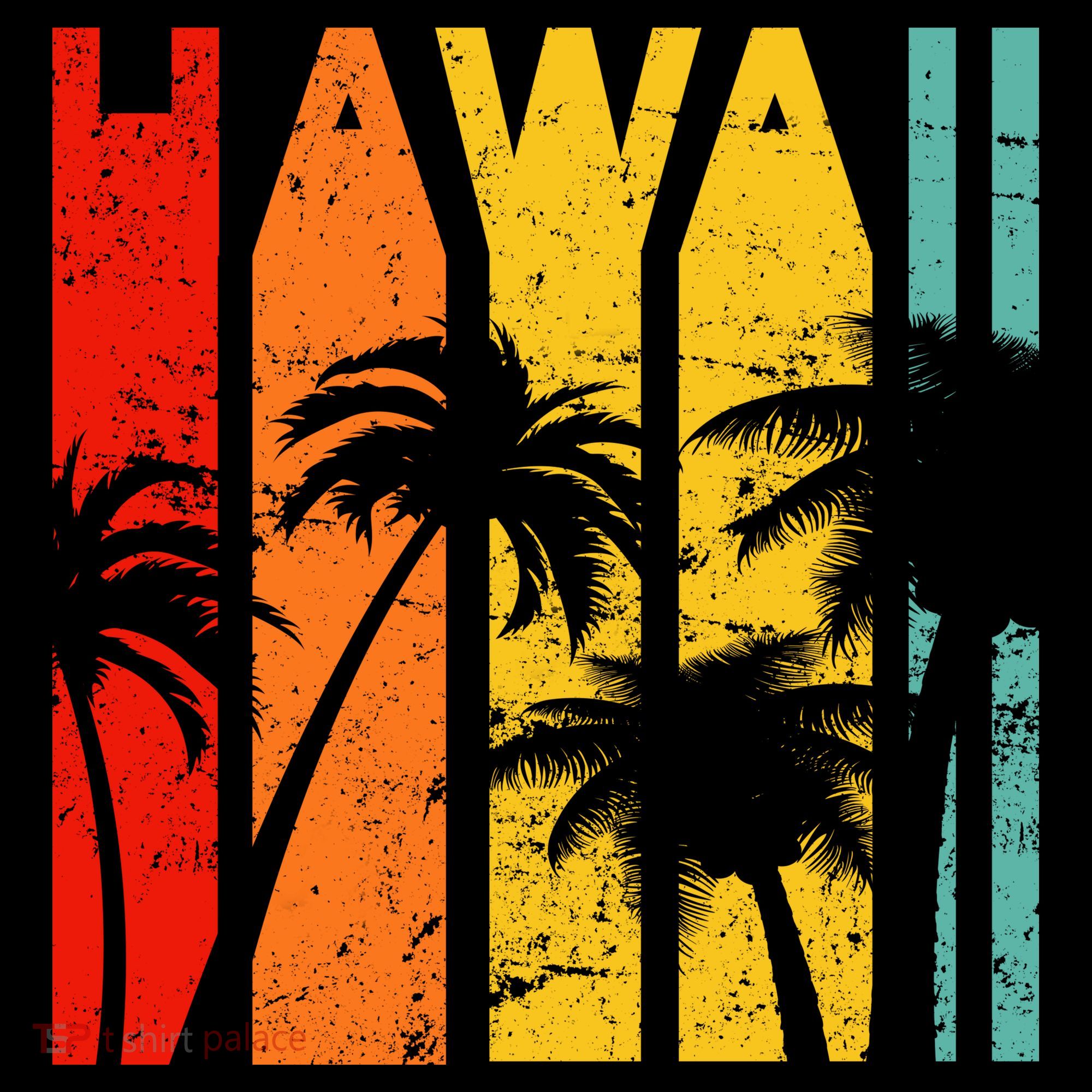 Classic Tropical Hawaii Flat Bill Trucker Hat