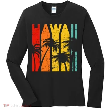 Classic Tropical Hawaii Women's Long Sleeve Shirt