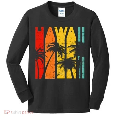 Classic Tropical Hawaii Kids Long Sleeve Shirt