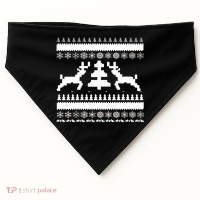 Classic Ugly Christmas Sweater USA-Made Doggie Bandana
