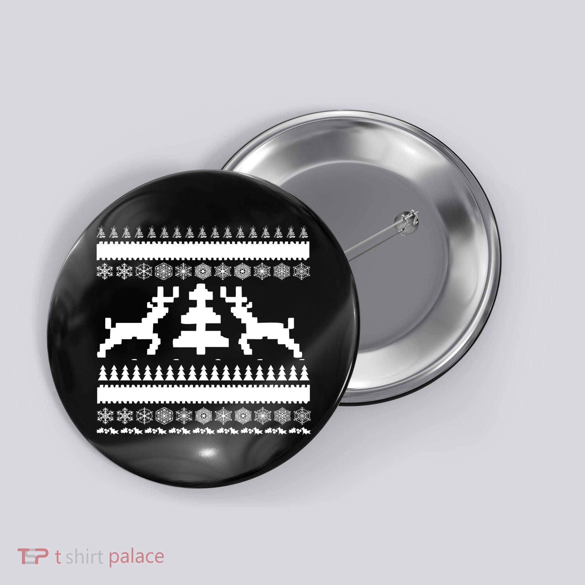 Classic Ugly Christmas Sweater Button