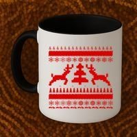 Classic Ugly Christmas Sweater Coffee Mug thumb 2