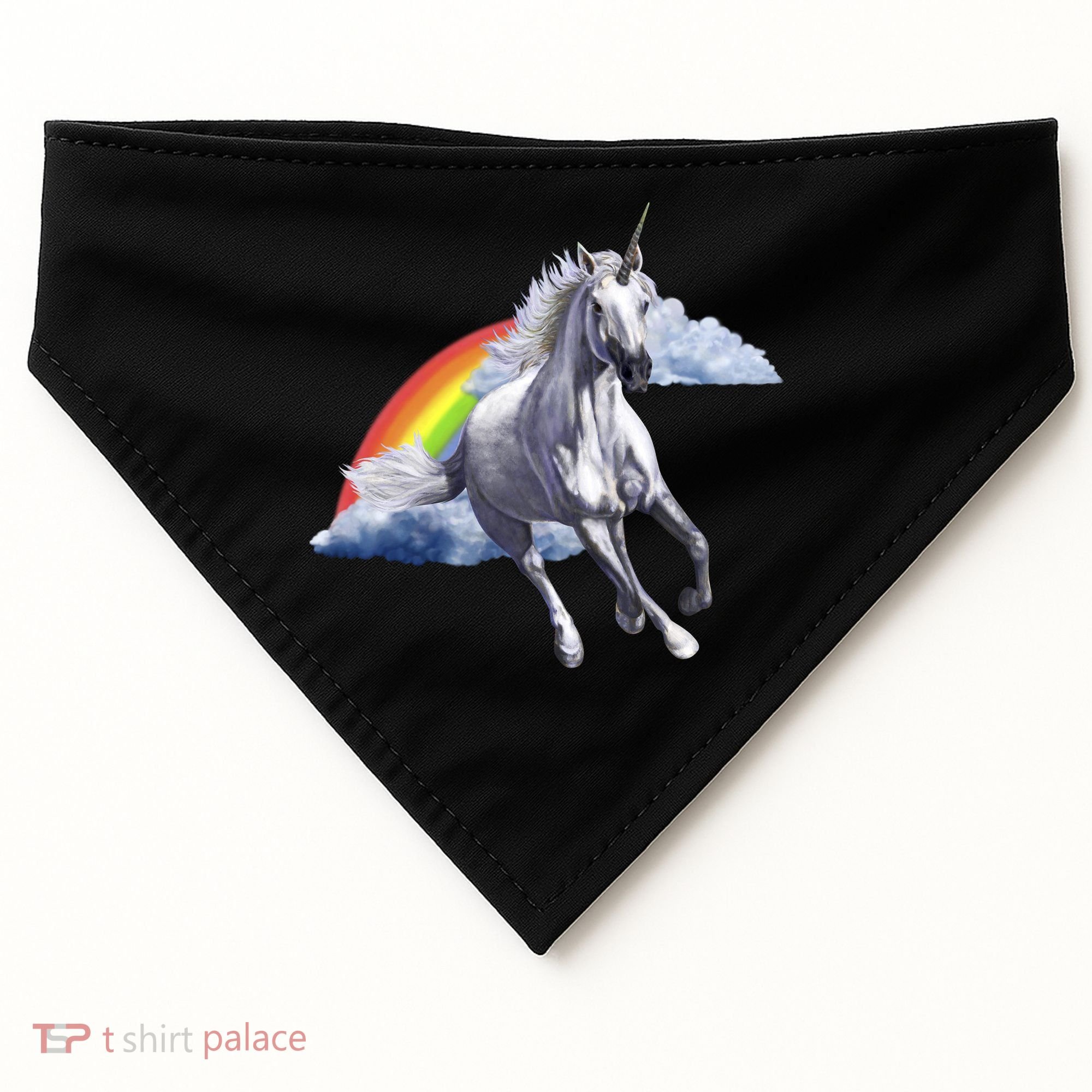 Classic Unicorn Rainbow USA-Made Doggie Bandana