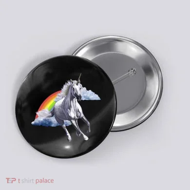 Classic Unicorn Rainbow Button