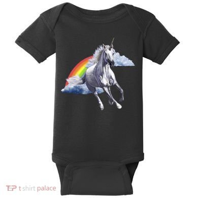 Classic Unicorn Rainbow Baby Bodysuit