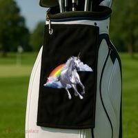 Classic Unicorn Rainbow Golf Towel thumb 2
