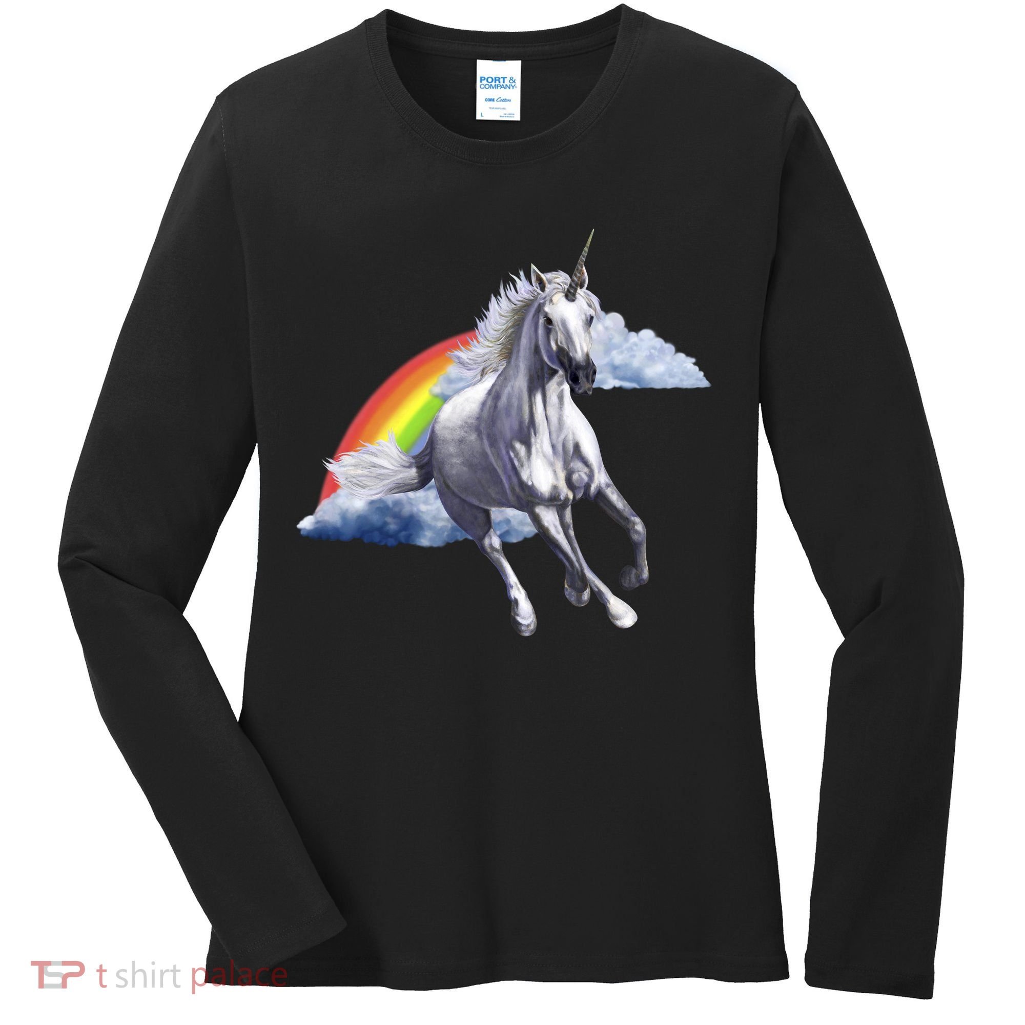 Classic Unicorn Rainbow Women's Long Sleeve Shirt