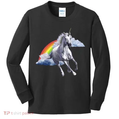 Classic Unicorn Rainbow Kids Long Sleeve Shirt