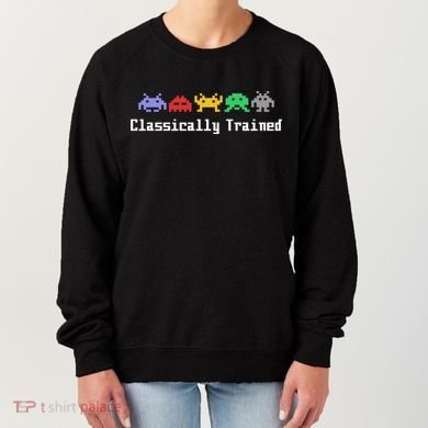 Classically Trained 80's Video Game Aliens Women's Sweatshirt