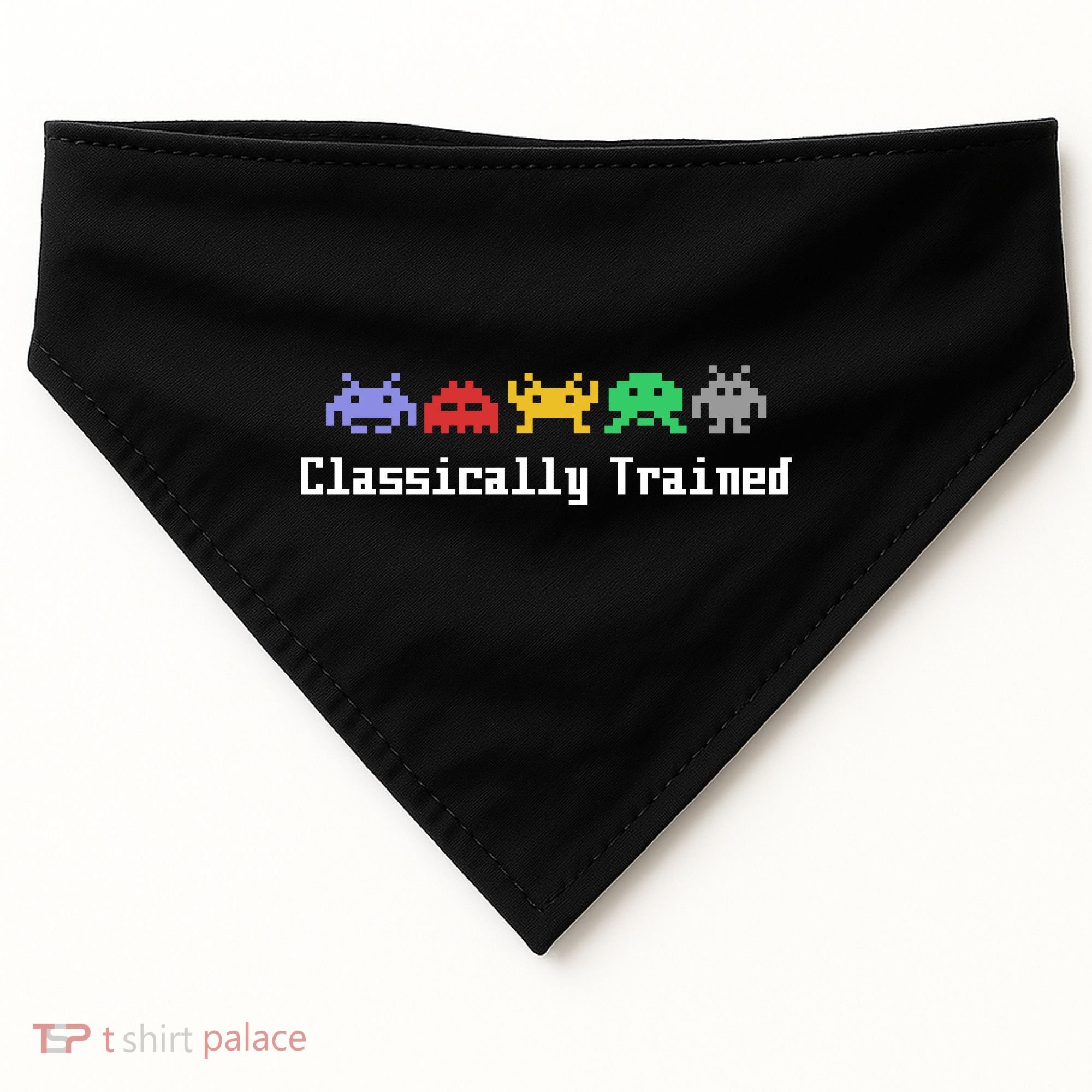 Classically Trained 80's Video Game Aliens USA-Made Doggie Bandana