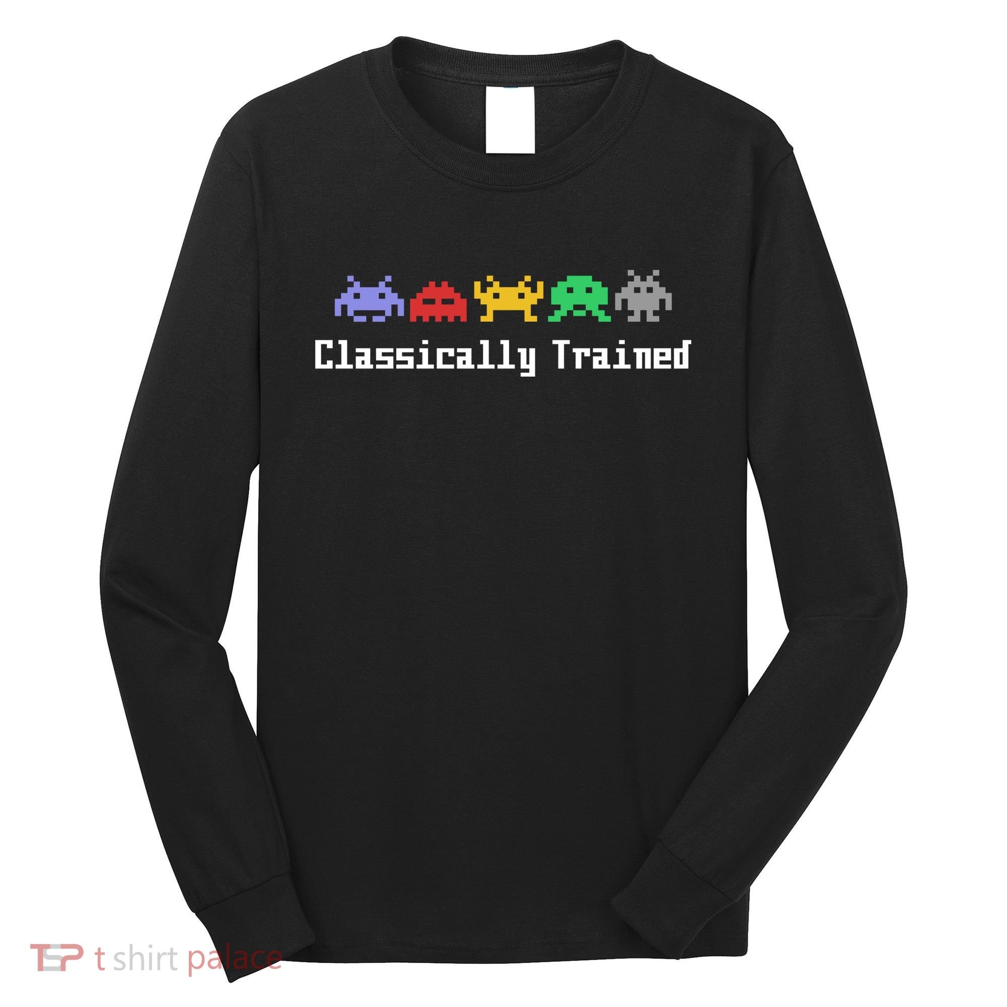 Classically Trained 80's Video Game Aliens Long Sleeve Shirt